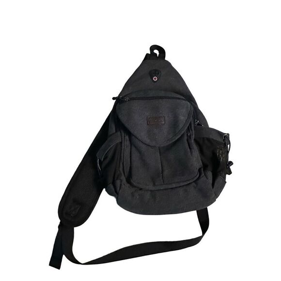Mosiso Sling CrossBody Bag Hiking Daypack With  Charger Slot Multi Pockets Gray - Picture 1 of 12